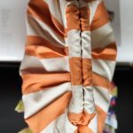 Rayas anchas naranja y blancas