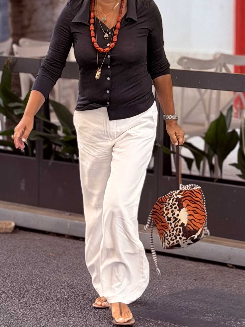 Bolsa Cubo Animal Print Jacquard - Imagen 4