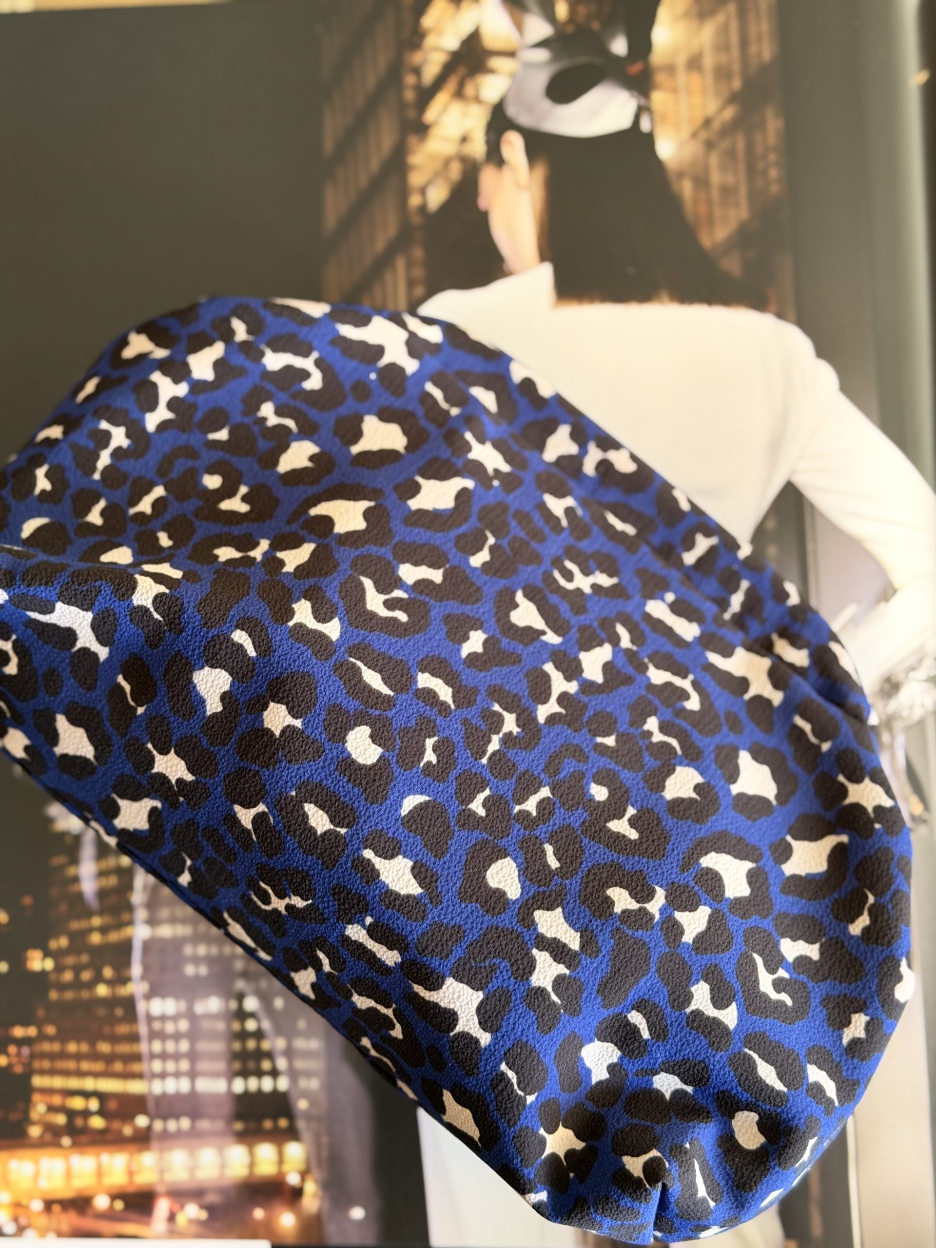 Cartera Fiesta Animal Print Azul - Imagen 2